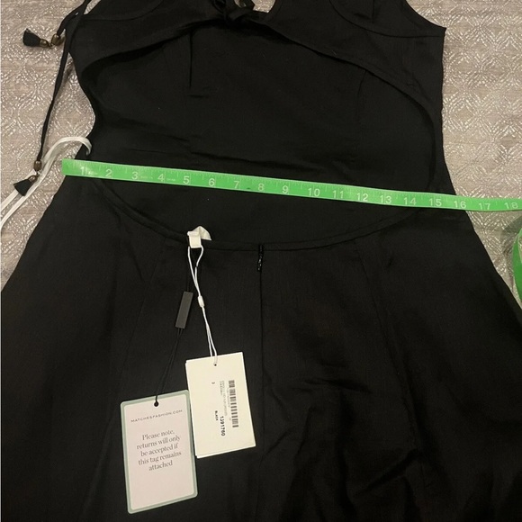 ZIMMERMANN Lulu cutout- back linen midi dress black size 3 - Picture 9 of 9